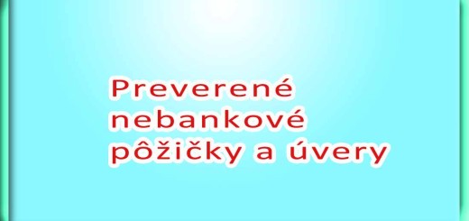 Preverené nebankové pôžičky a úvery